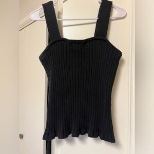 Madewell Tilney Ribbed Sweater Tank Black
